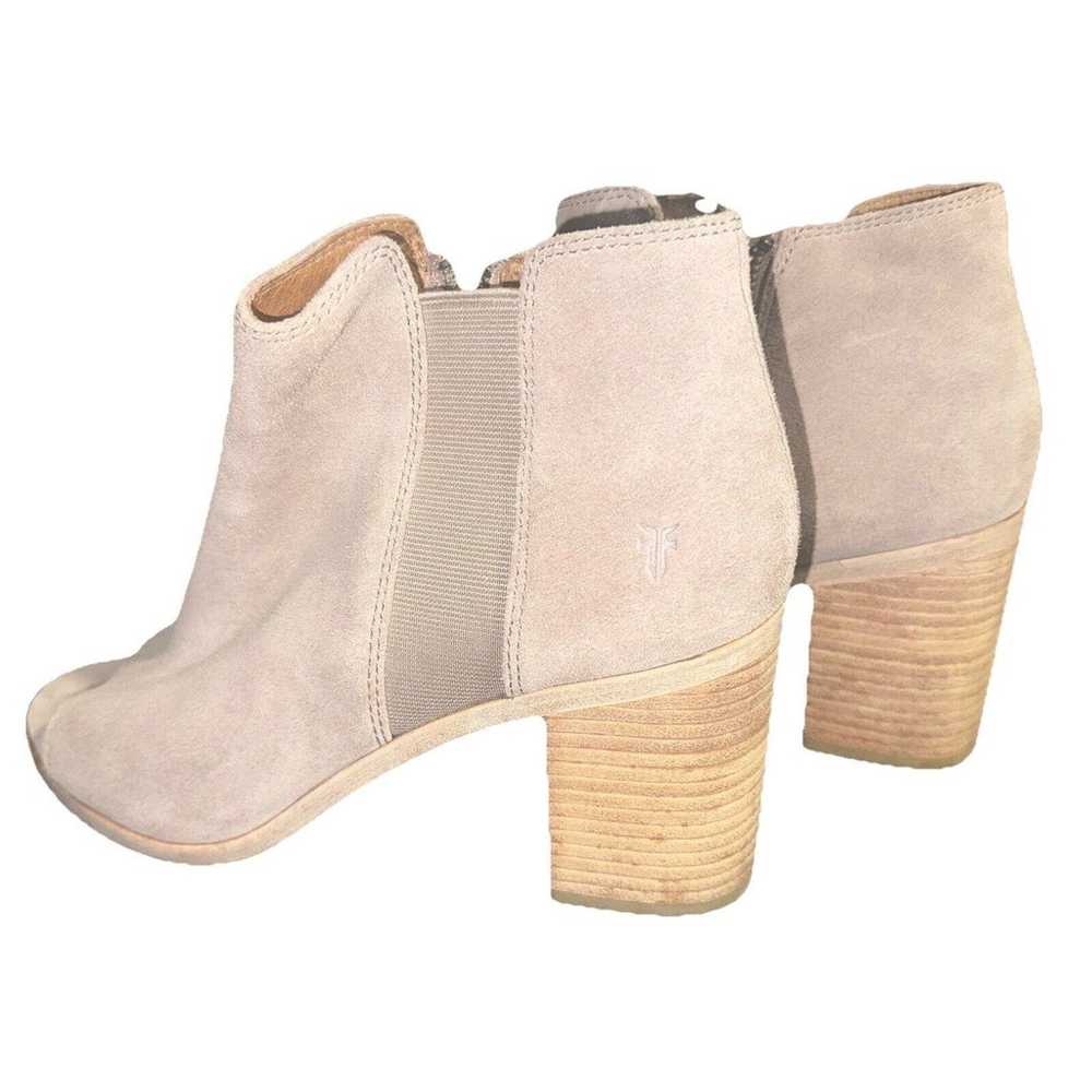 Frye Womens Suede Slingbacks Open Toe Boots Beige… - image 3