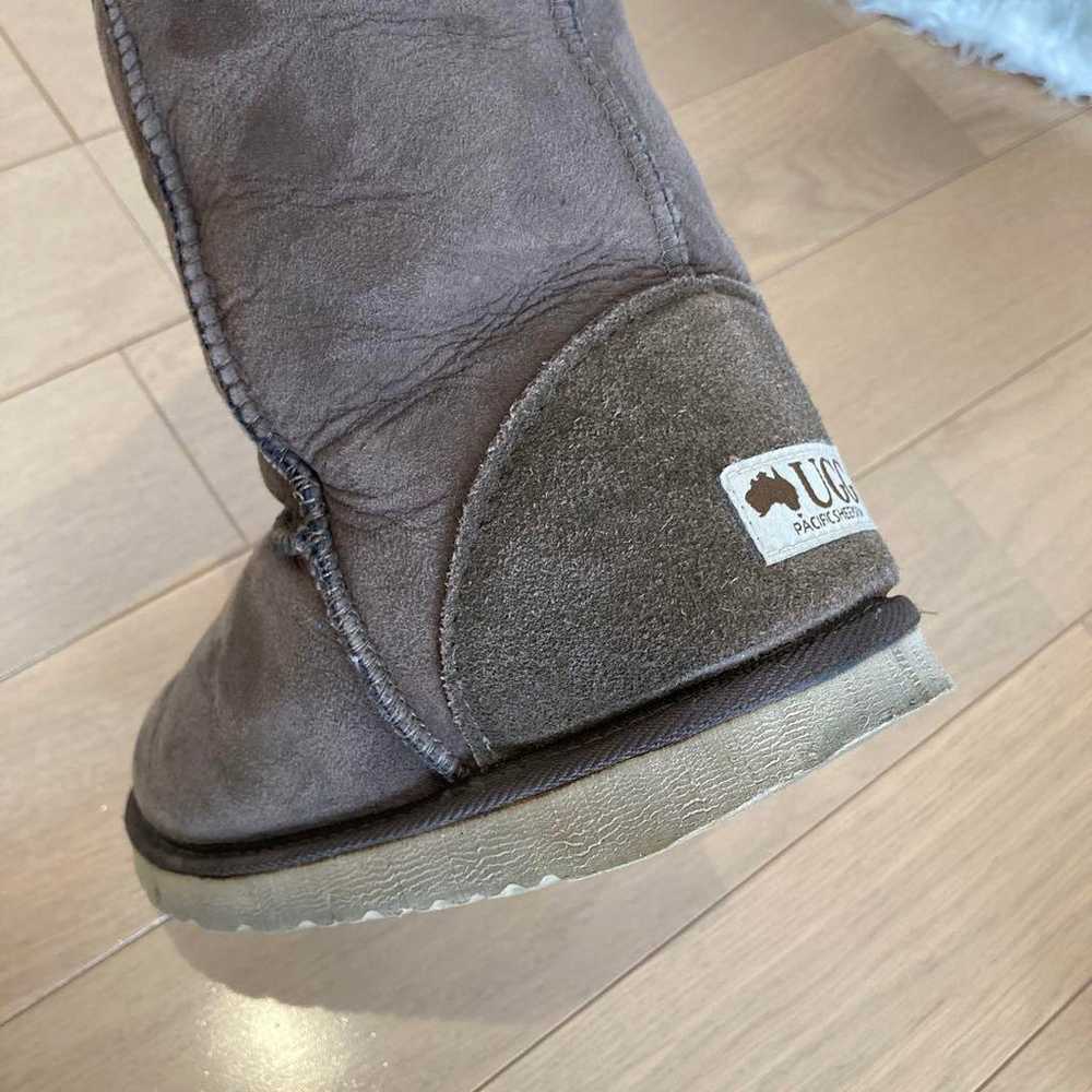 UGG Brown Sheepskin Boots 24.5 - image 5