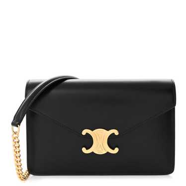 CELINE Shiny Calfskin Triomphe Margo Wallet on Cha