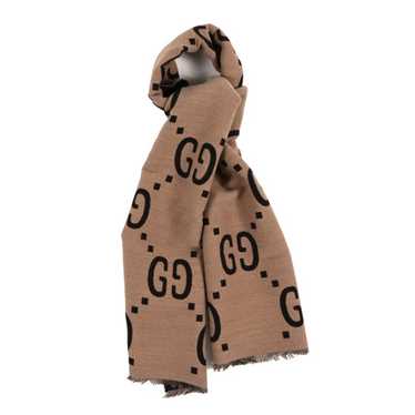 GUCCI Wool Silk Monogram Jumbo GG Freedom Scarf D… - image 1