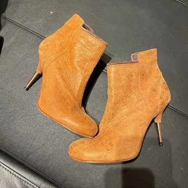 Firetip ALL LEATHER ankle booties kitten pump hee… - image 1