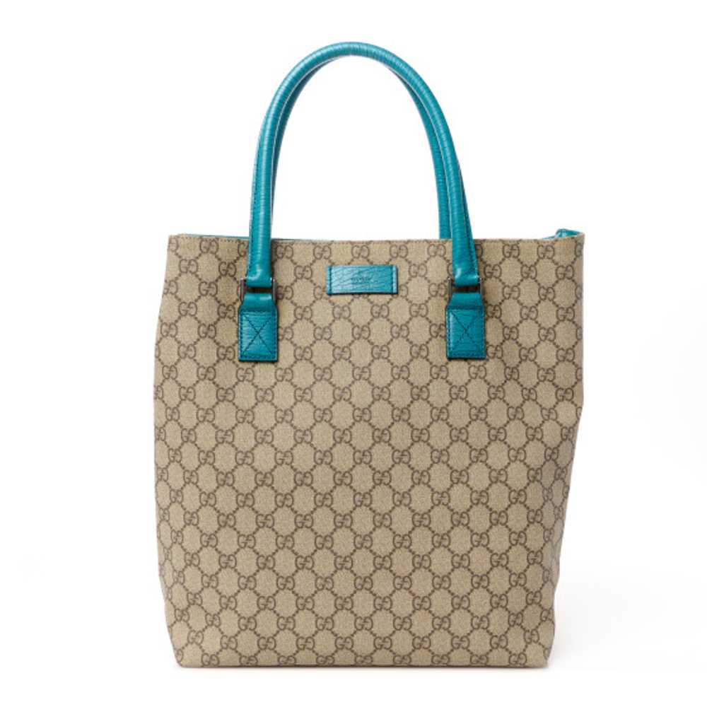 GUCCI GG Plus Monogram Small Vertical Tote Turquo… - image 1