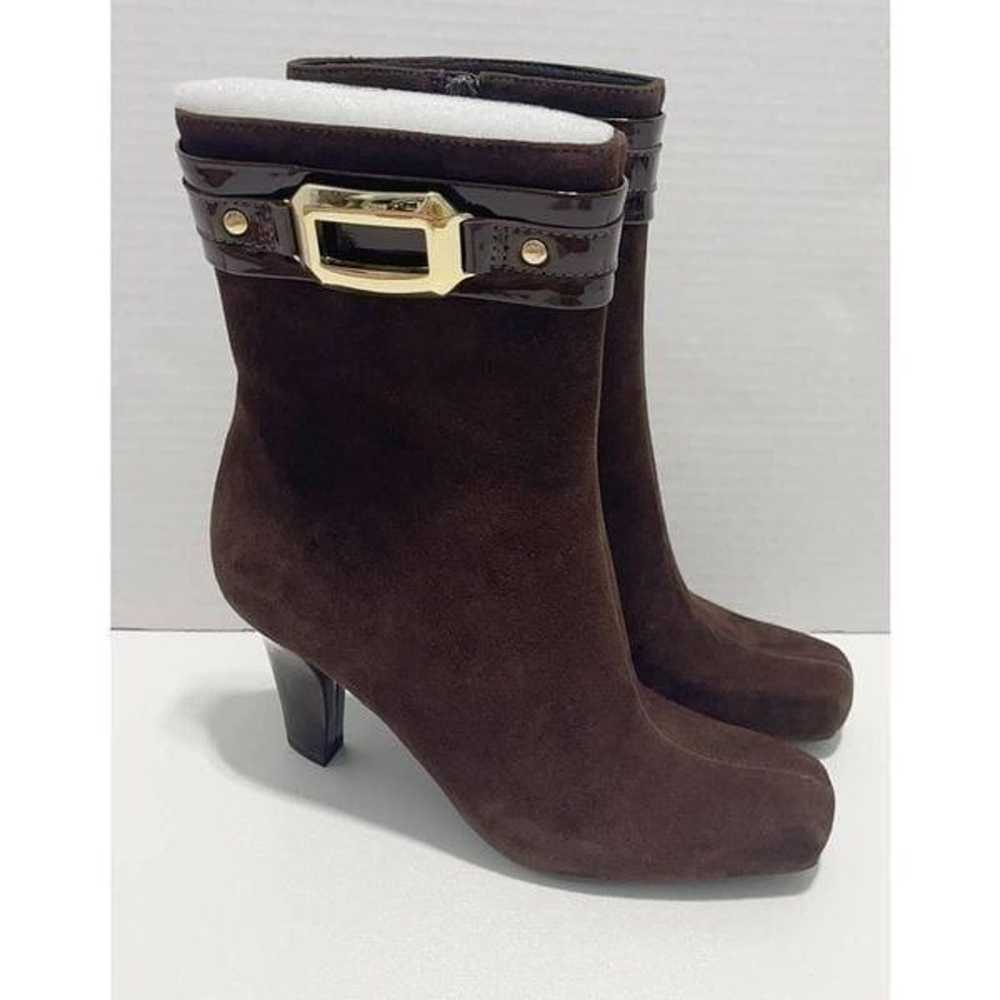 Franco Sarto Magical Suede Leather Heeled Buckle … - image 1