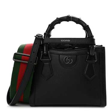 GUCCI Textured Dollar Calfskin Web Monochrome Mini