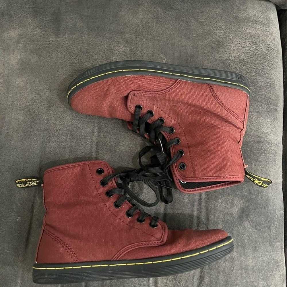 Dr. Martens Red Canvas Boots 6 - image 1