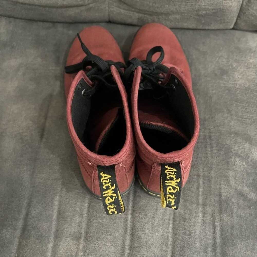 Dr. Martens Red Canvas Boots 6 - image 3