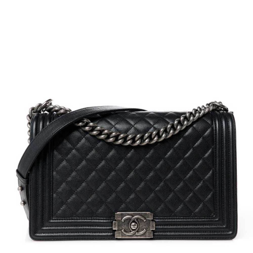 CHANEL Caviar Quilted New Medium Boy Flap Black - image 1