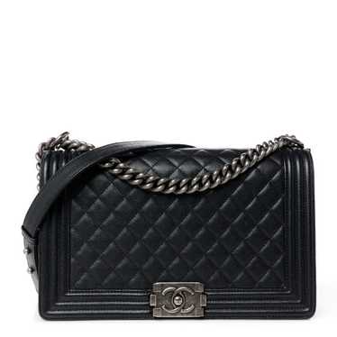 CHANEL Caviar Quilted New Medium Boy Flap Black - image 1