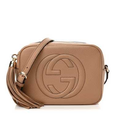 GUCCI Pebbled Calfskin Small Soho Disco Bag Camel… - image 1