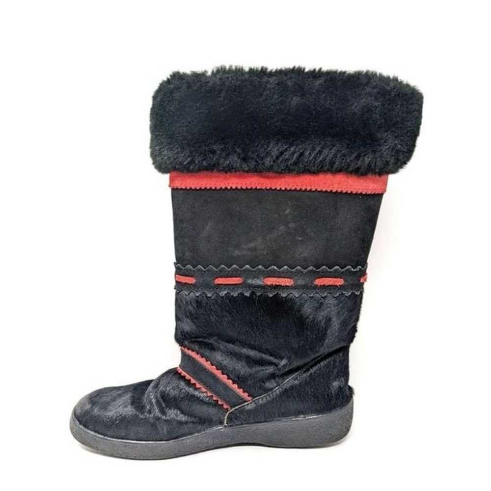 Oscar Sport Women's 39 Tribal Fur Leather Boots B… - image 3