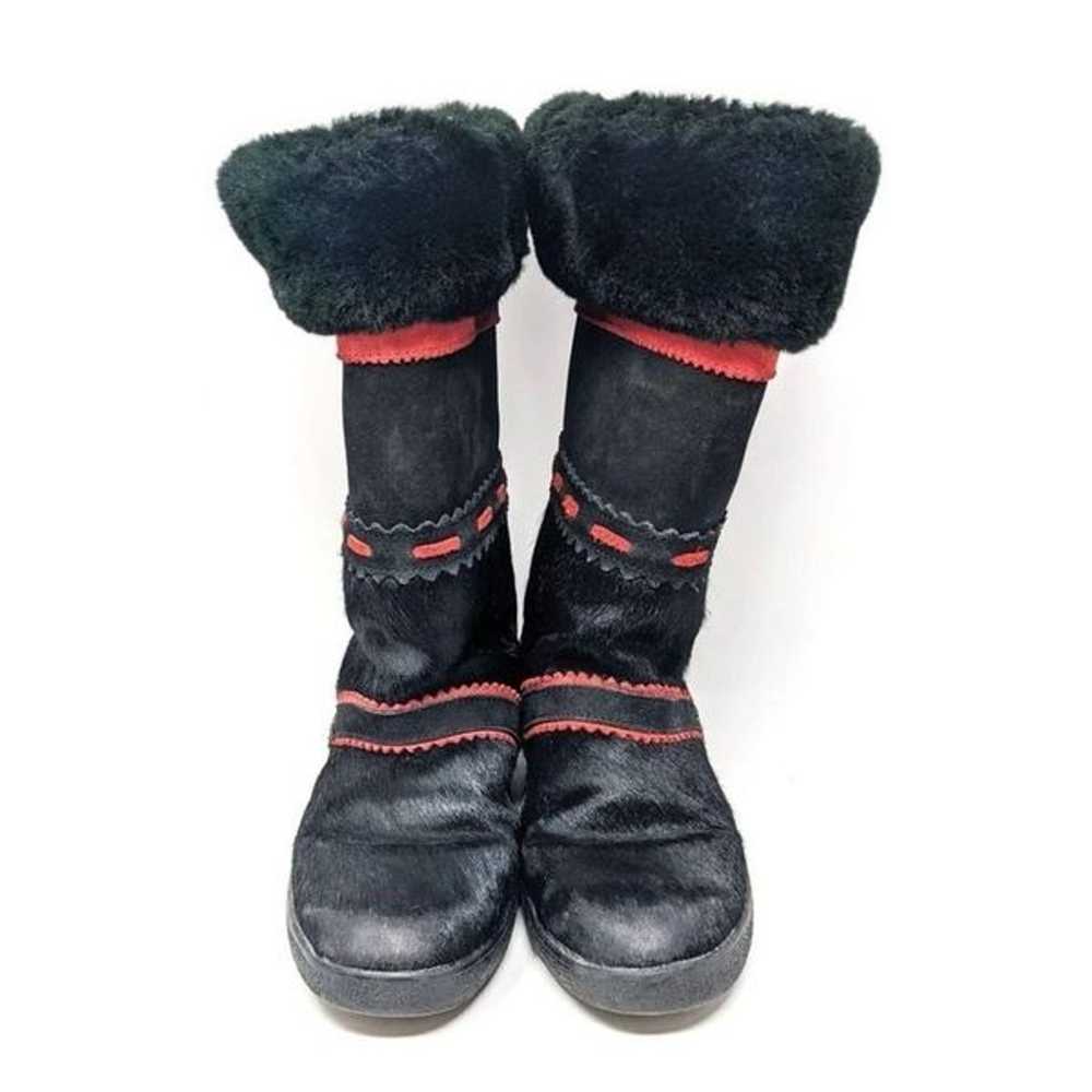 Oscar Sport Women's 39 Tribal Fur Leather Boots B… - image 5