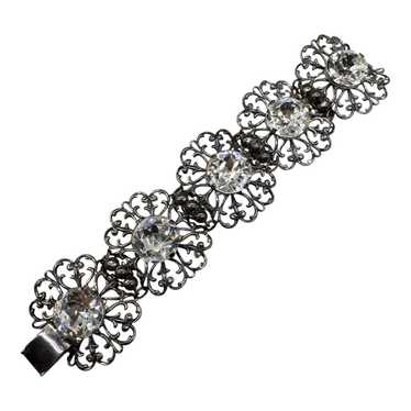 Gorgeous Napier Huge Filigree Rhinestone Bracelet