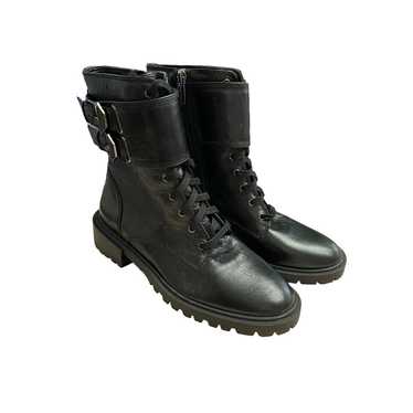 Vince Camuto Fawdry Leather Combat Boots Buckle l… - image 1