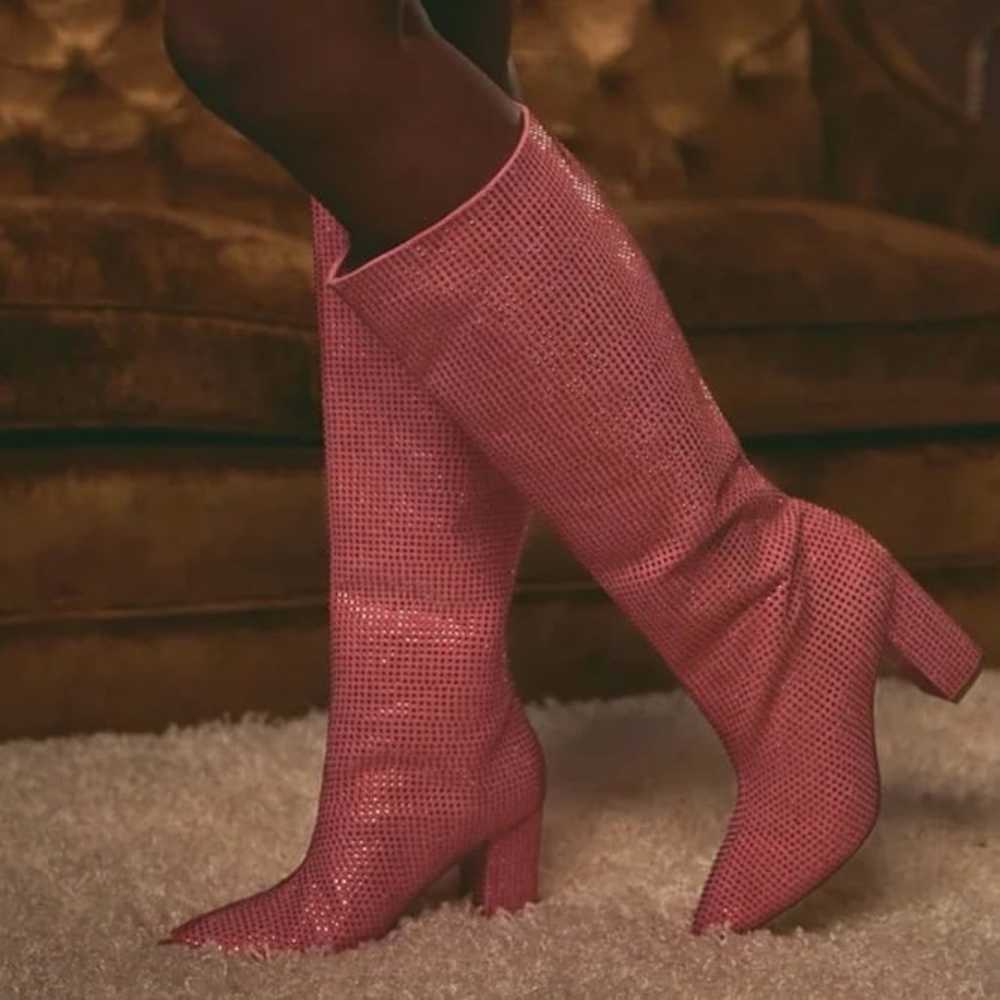 Pink Rhinestone Boots - image 2