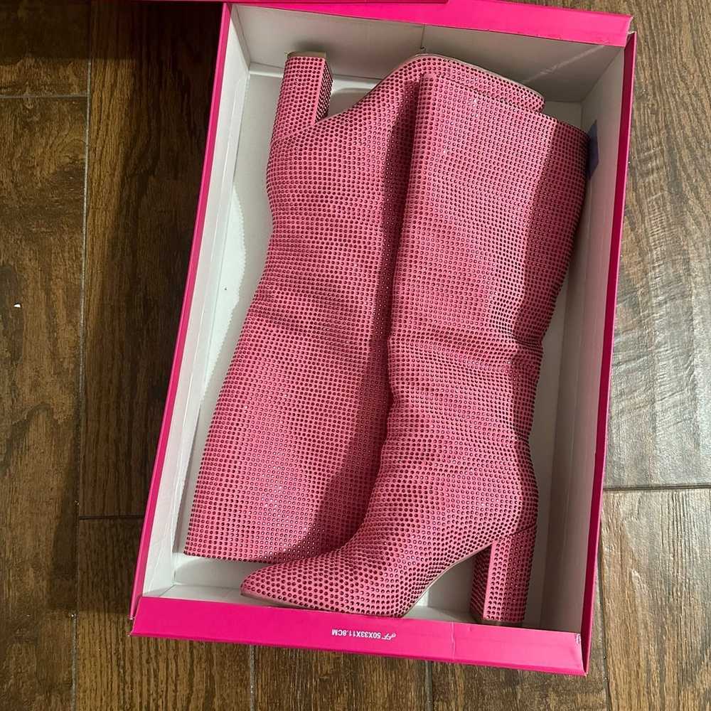 Pink Rhinestone Boots - image 4