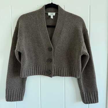 COS Chunky Cropped Cashmere-blend Cardigan (XS) |…