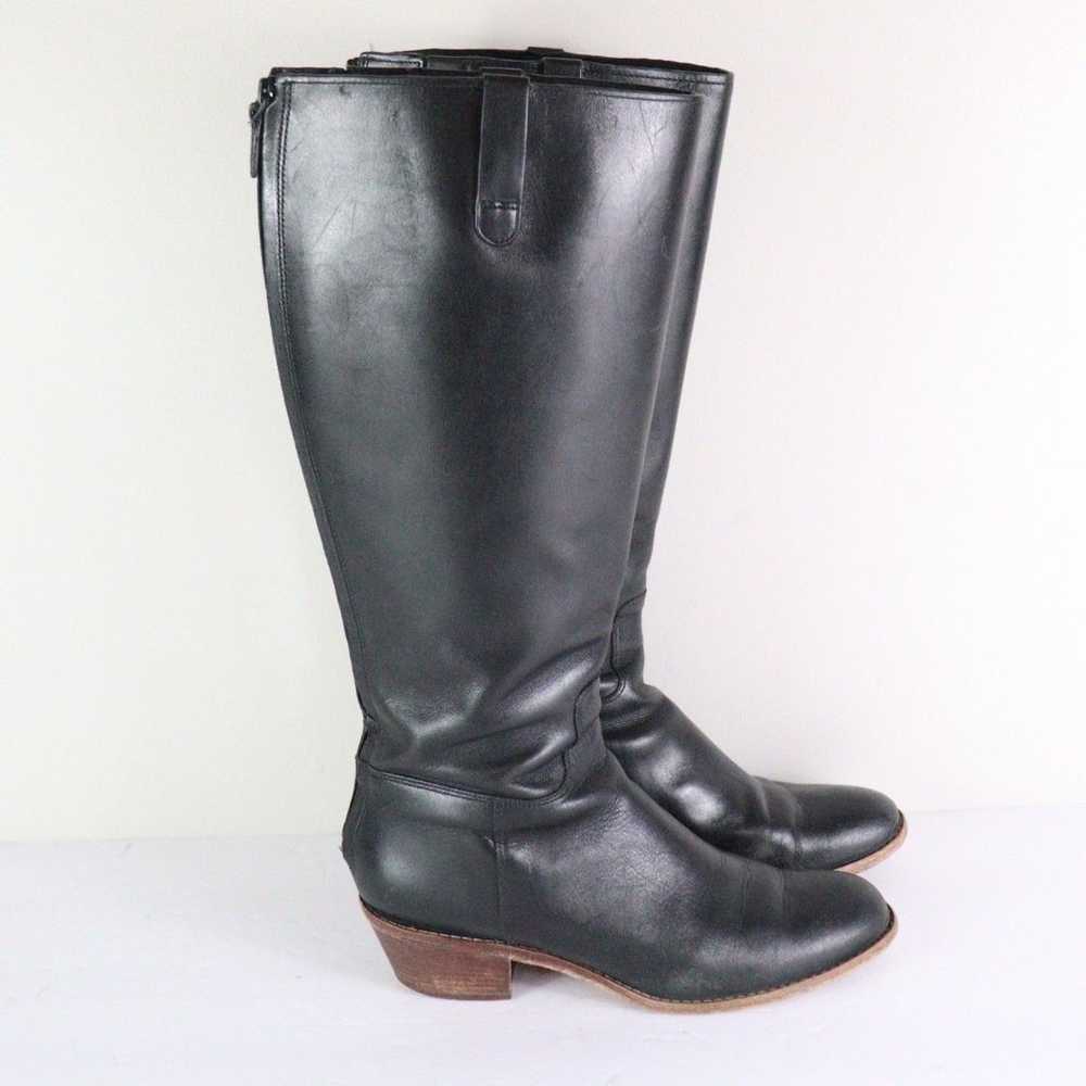 Cole Haan Wesley Tall Boot Black Leather Women's 8 - image 1