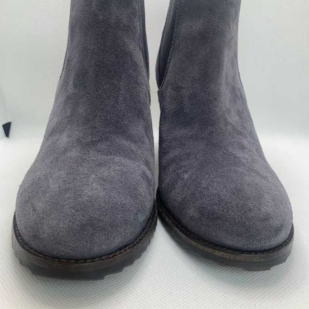 Trask Gray Purple Suede Chelsea Wedge Ankle Wedge… - image 5