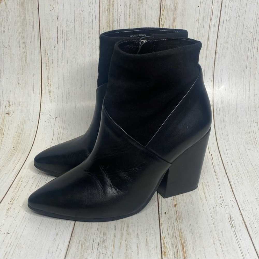 Vince Camuto Black Leather and Suede Booties - Si… - image 3