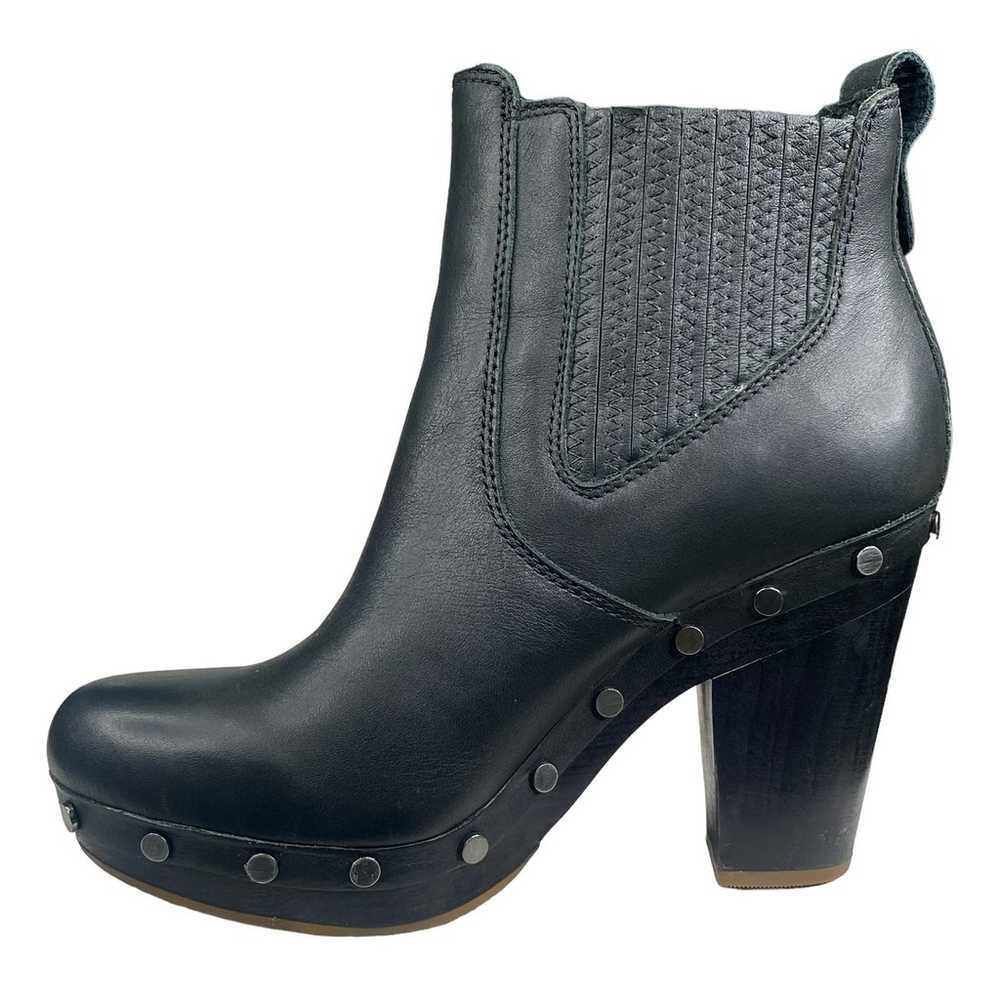 UGG Women’s Carberry Black Leather Studded Ankle … - image 2