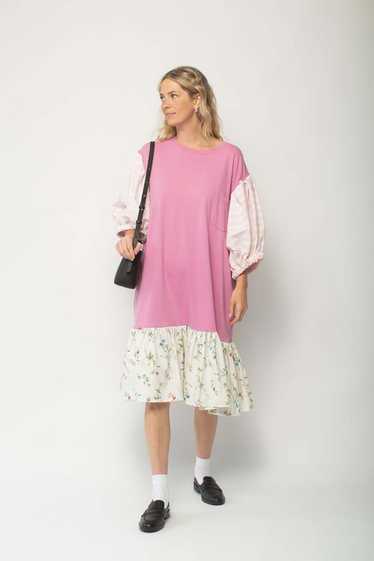 Vintage Re Worked Vintage Tee Dress - Pink/White