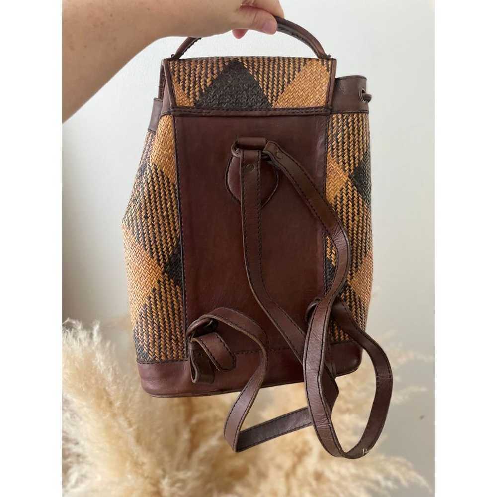 Vintage Woven Backpack Straw Jute Bohemian Cottag… - image 6