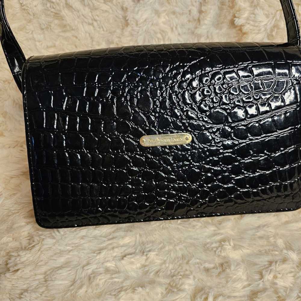 Vintage Ralph Lauren Croc Embossed Satchel - image 12