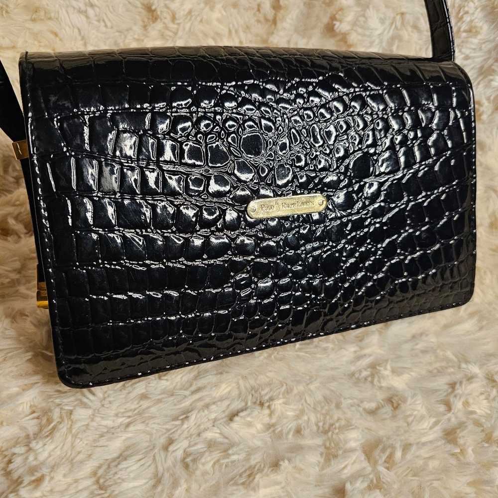 Vintage Ralph Lauren Croc Embossed Satchel - image 1