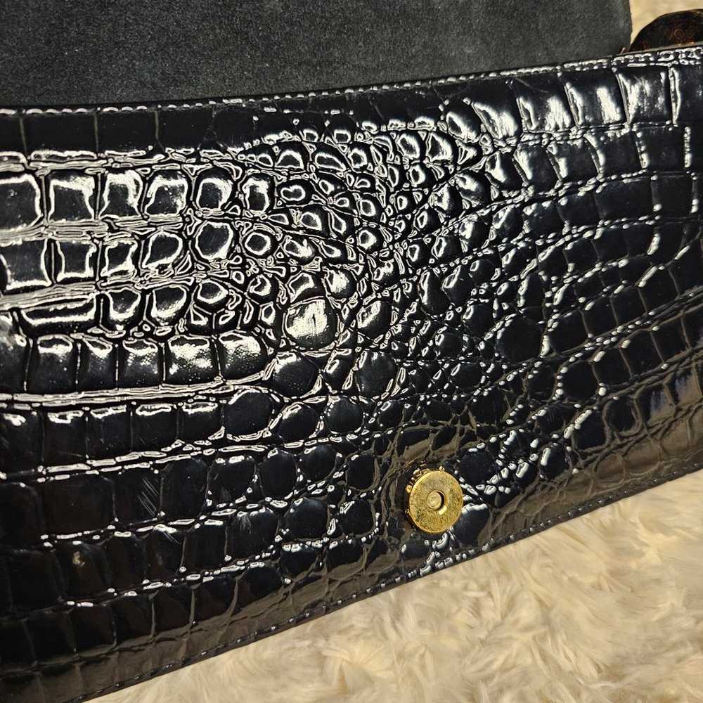 Vintage Ralph Lauren Croc Embossed Satchel - image 3