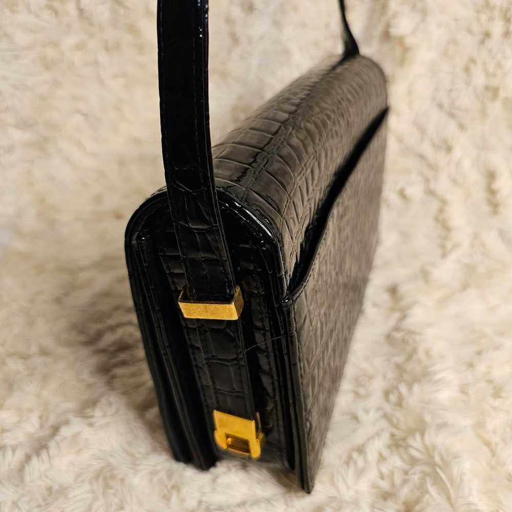 Vintage Ralph Lauren Croc Embossed Satchel - image 6