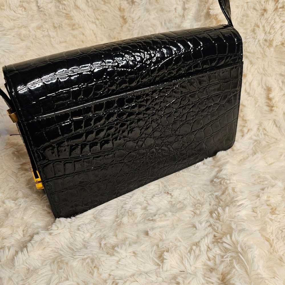 Vintage Ralph Lauren Croc Embossed Satchel - image 7