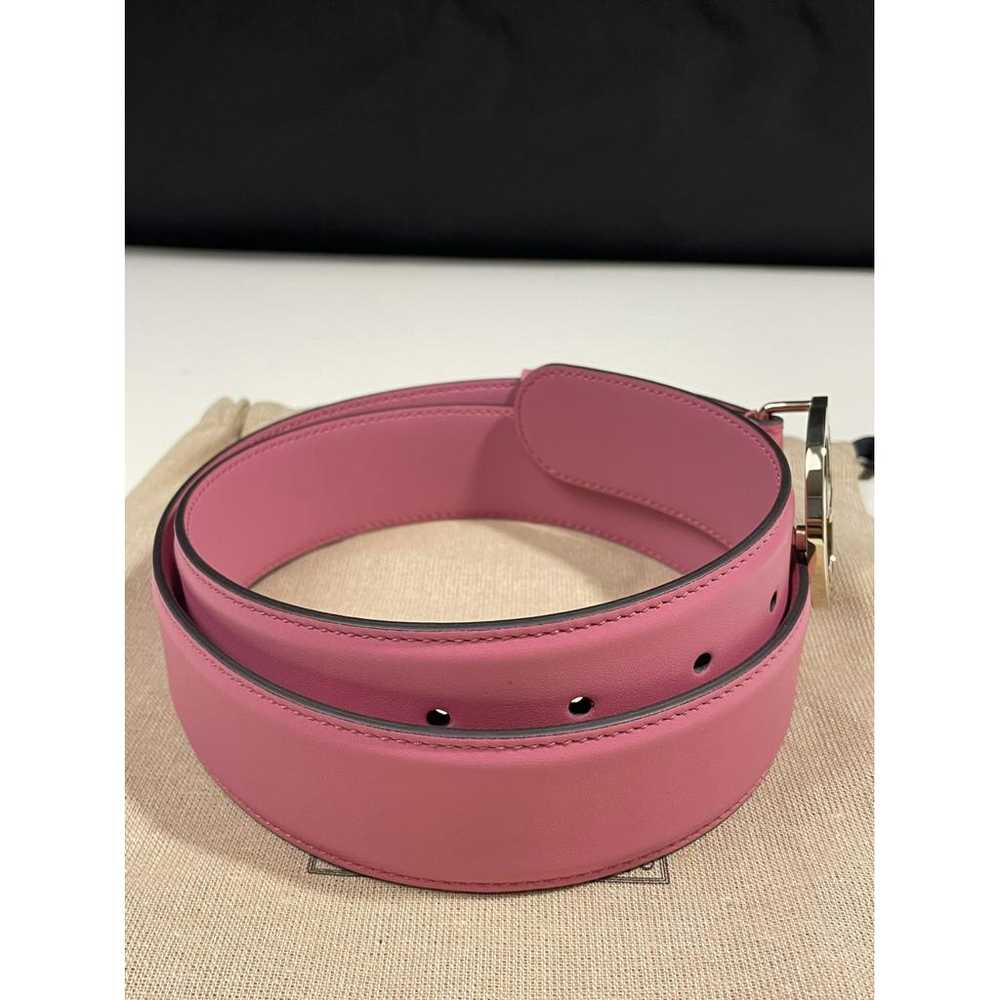 Gucci Interlocking Buckle leather belt - image 3