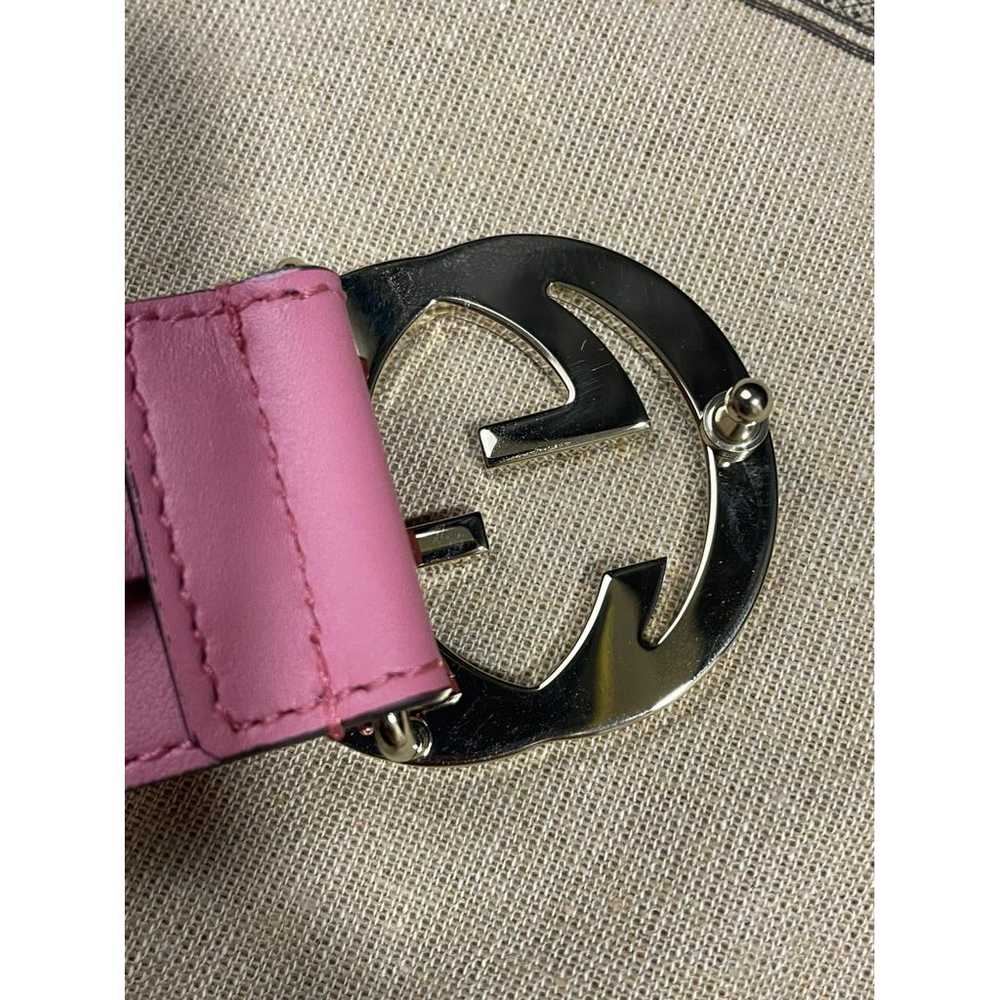 Gucci Interlocking Buckle leather belt - image 6