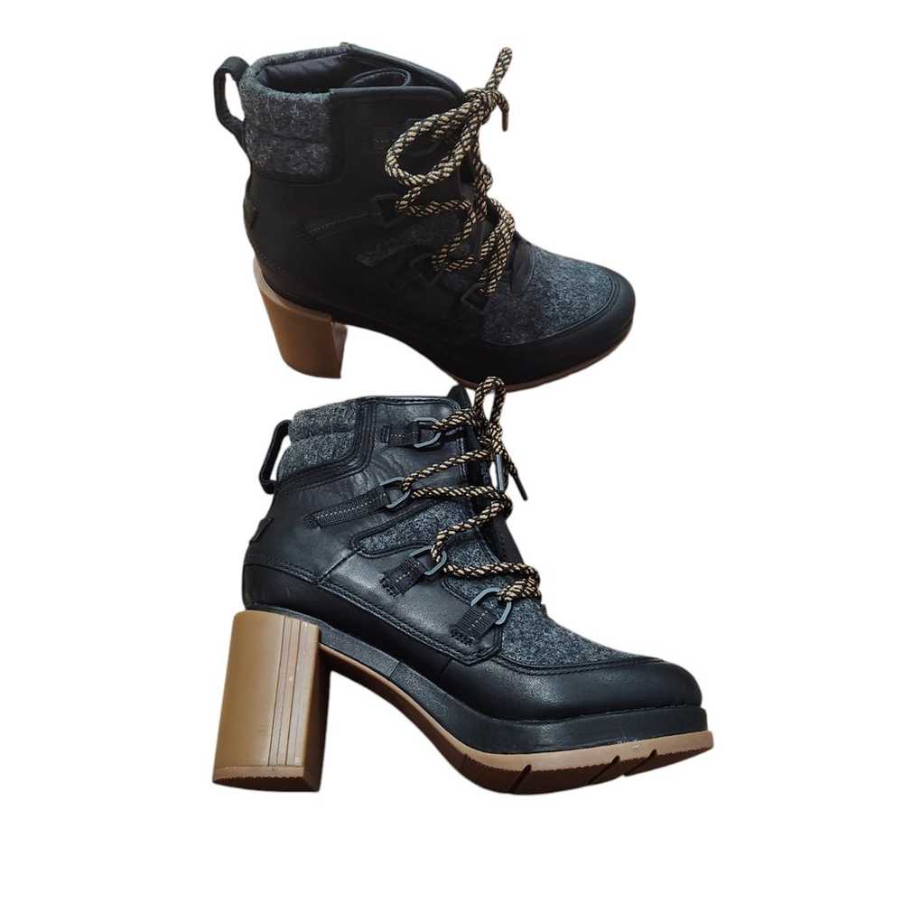 Sorel Blake Boot Lace Up Black Heeled Waterproof … - image 1