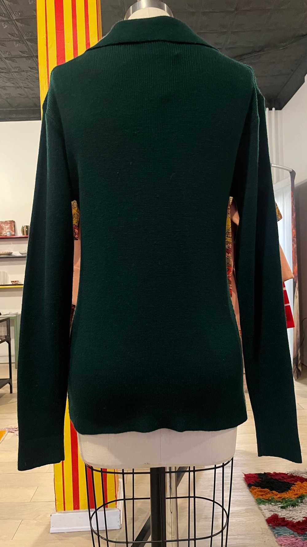 60s 70s "National" Green sweater - image 3