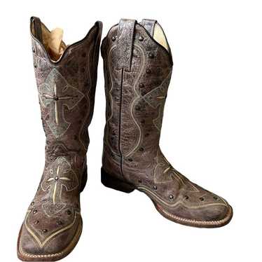 Roper Studded Cross Western Cowboy Boots Women’s 7