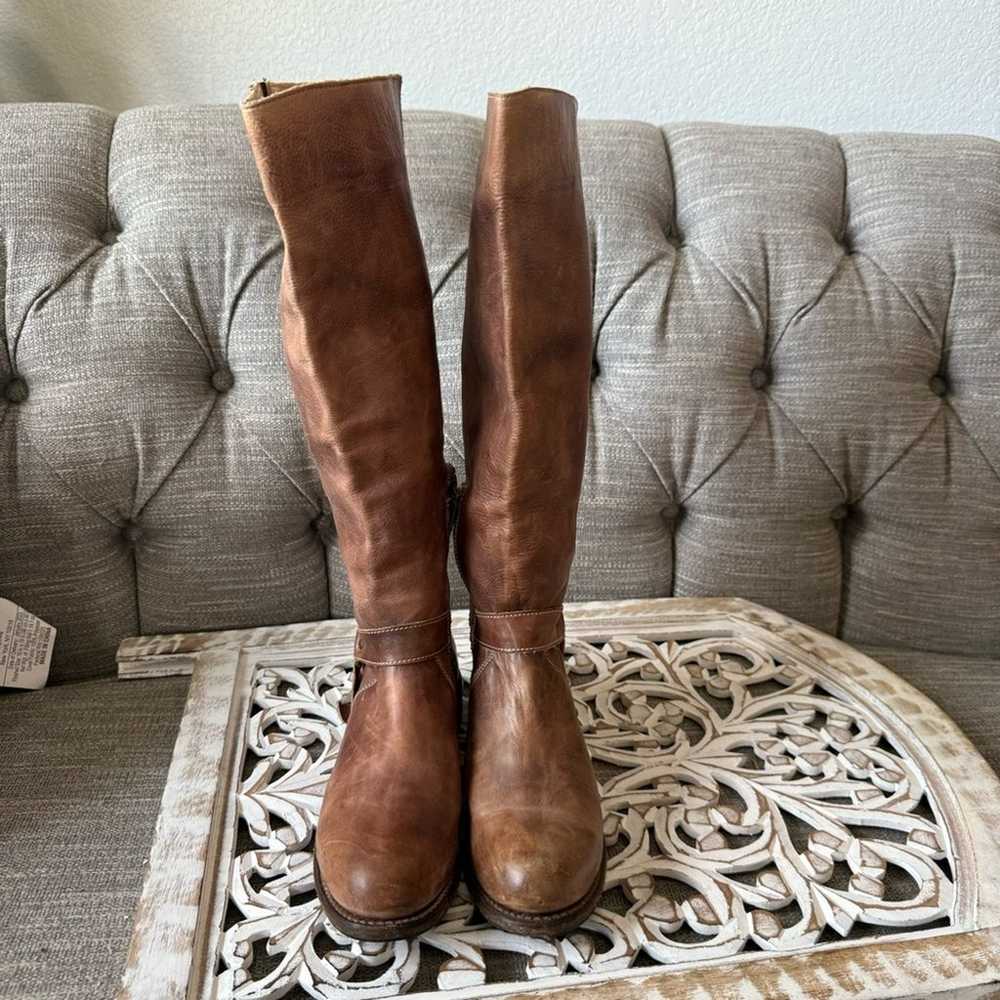 Bed Stu Tall Brown Leather Boots Women’s 8 - image 5