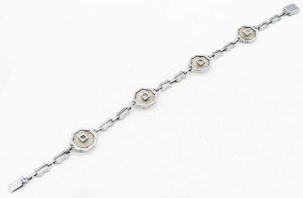 Plainville Stock Camphor Glass Link Bracelet - image 1