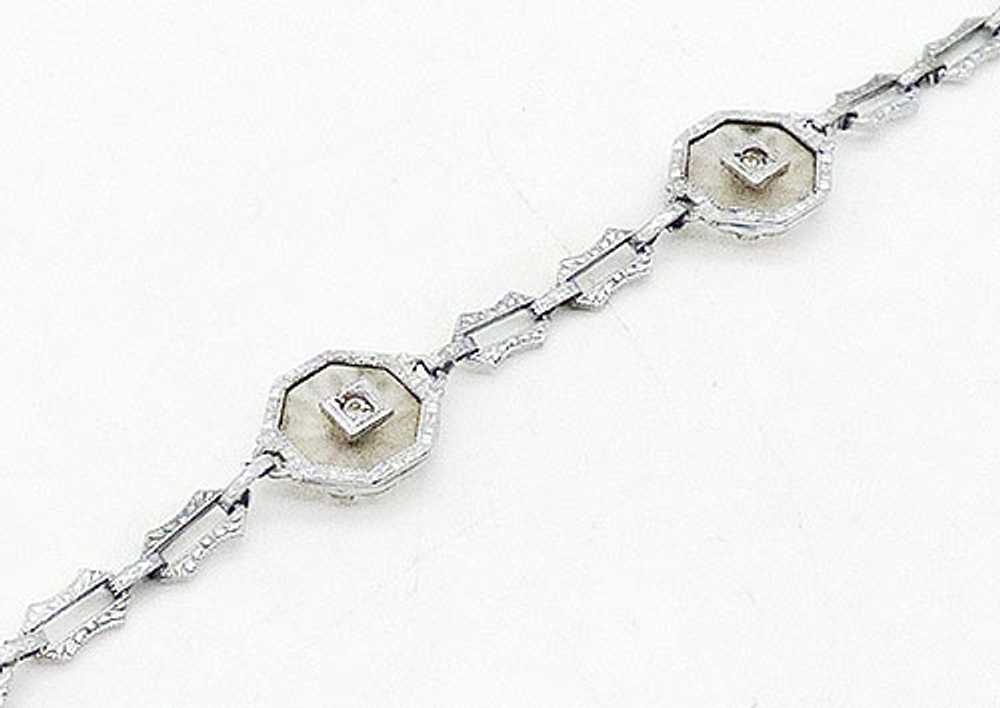 Plainville Stock Camphor Glass Link Bracelet - image 2