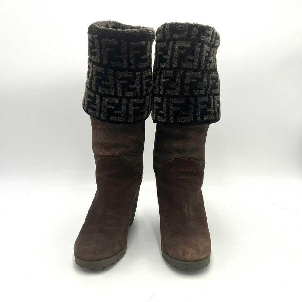 【Excellent Condition】 Fendi Zucca Pattern Long Bo… - image 2