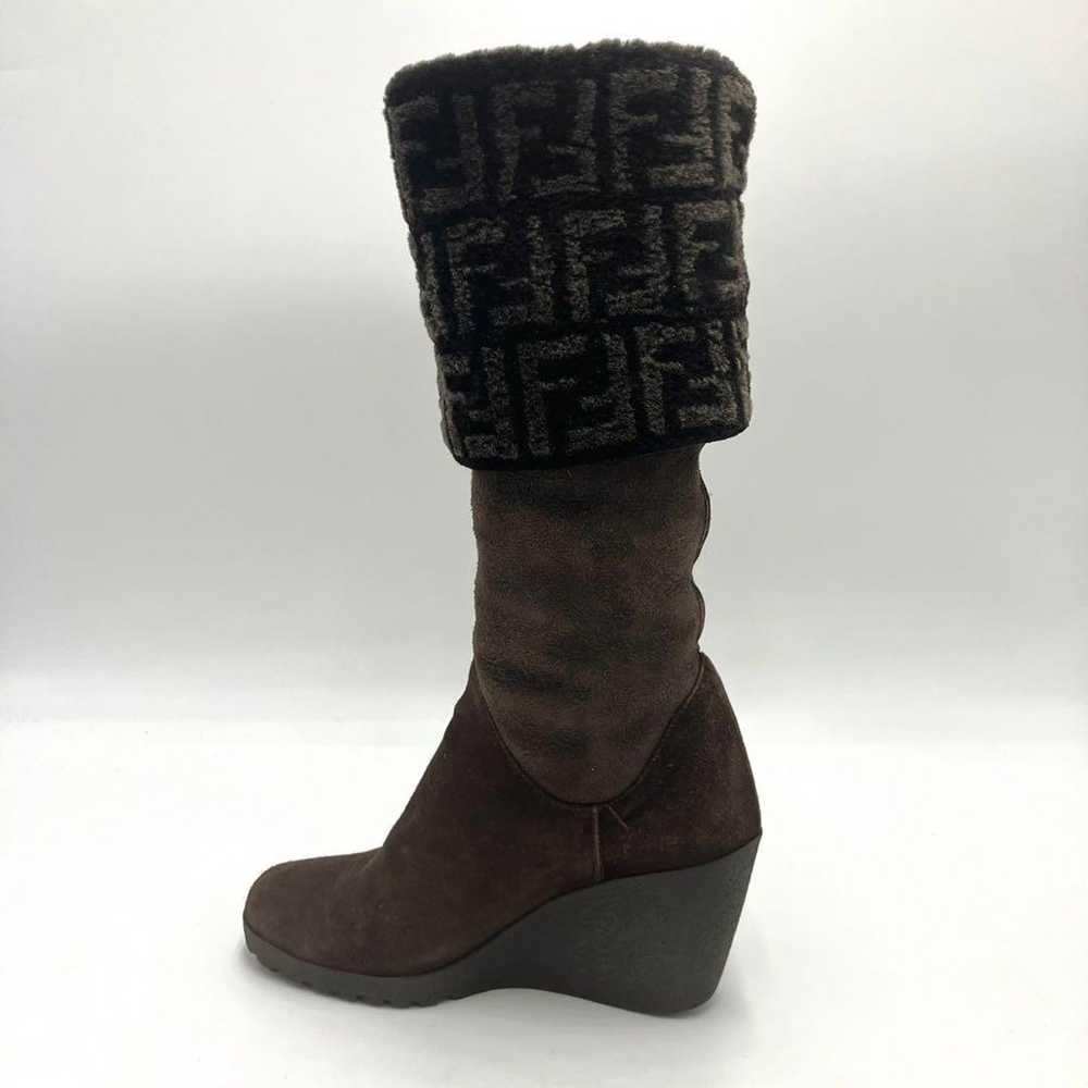 【Excellent Condition】 Fendi Zucca Pattern Long Bo… - image 5