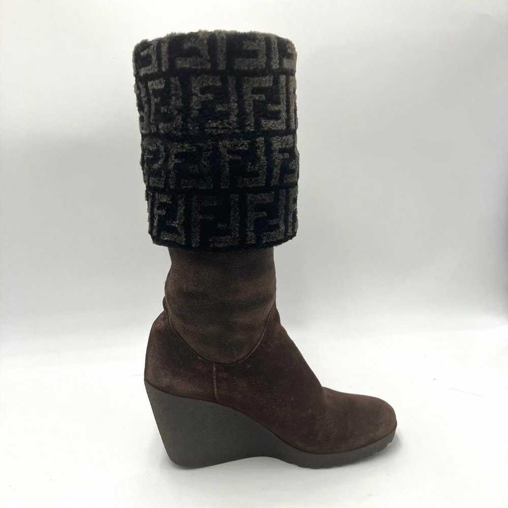 【Excellent Condition】 Fendi Zucca Pattern Long Bo… - image 6