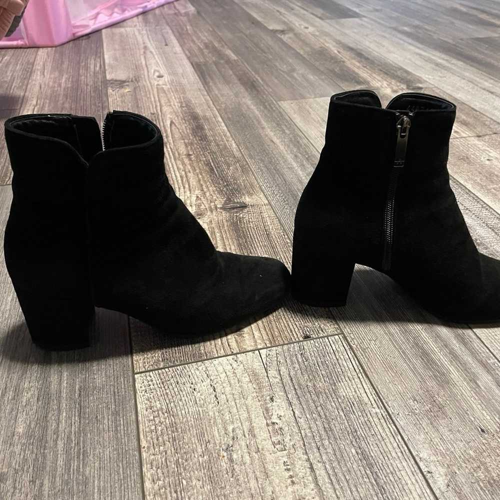 Aquatalia Black Suede Booties 6M - image 6