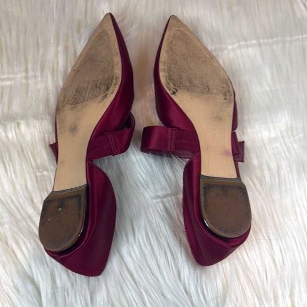 Zara Burgandy Pointed Toe Flats 39 - image 6