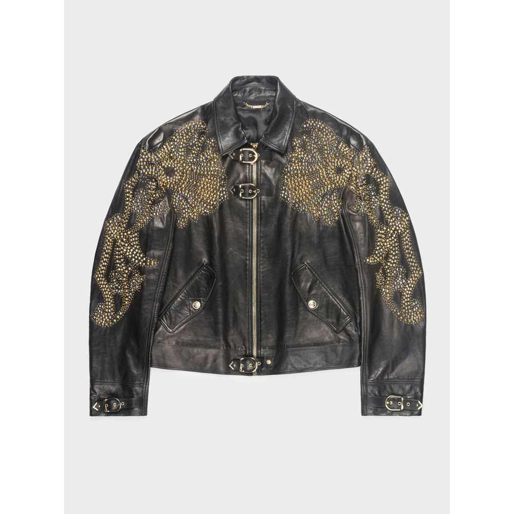 Versace Runway Studded Leather Jacket - image 1