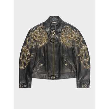 Versace Runway Studded Leather Jacket - image 1