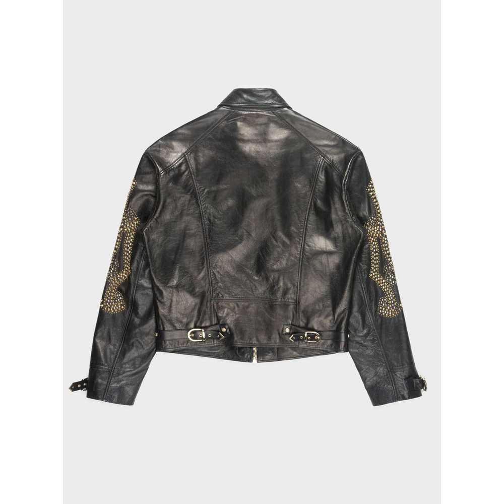 Versace Runway Studded Leather Jacket - image 2