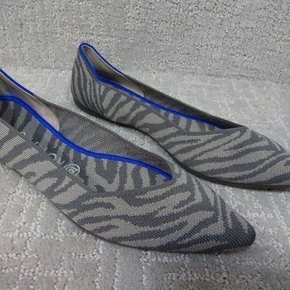 Rothy’s The Point Women's Size 10 Gray Zebra Stri… - image 8