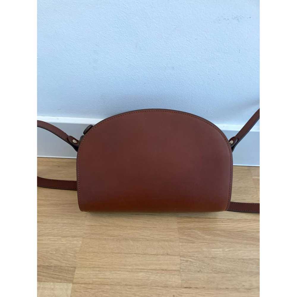 APC Demi-lune leather handbag - image 4