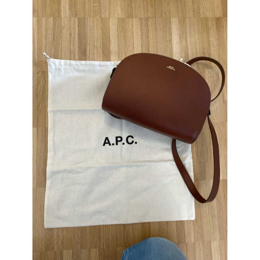 APC Demi-lune leather handbag - image 6